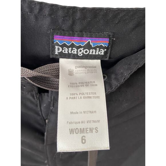Patagonia Meridian Board Shorts Swim Trunks Swimwear Drawstring Black Size 6 - Picture 6 of 6